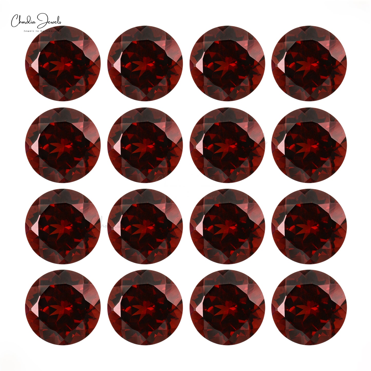 AAA Quality Red Garnet 2mm-2.5mm Faceted Round Gemstone for Jewelry, 1 Piece