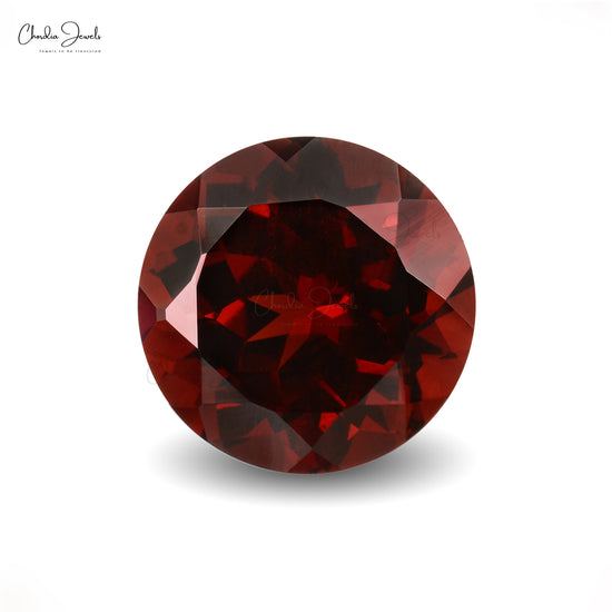 Top Grade 4 Carat Red Garnet Round Cut Semi Precious Gemstone, 1 Piece