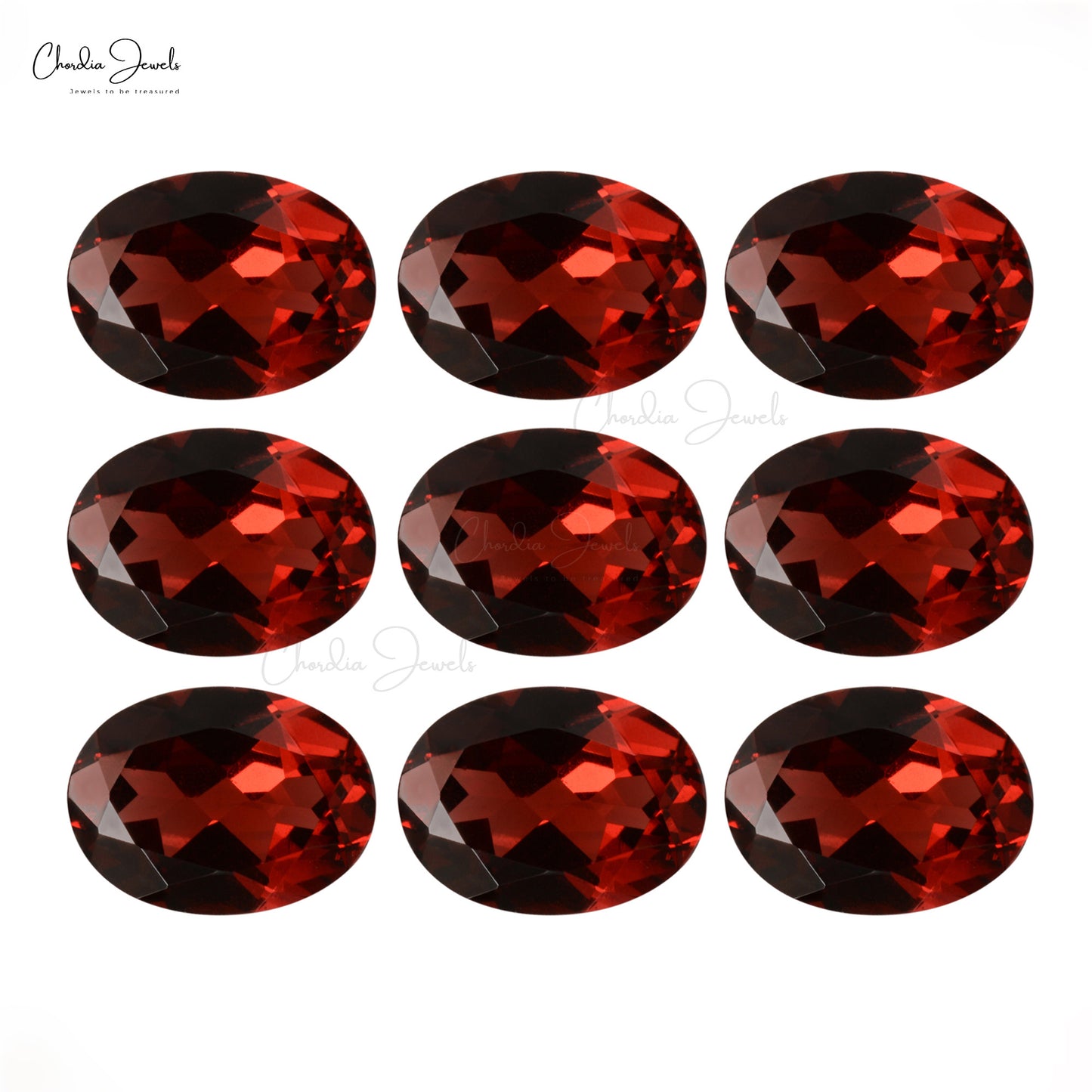 8x6 mm AAA Quality Red Garnet Oval Faceted Fine Gemstone Bulk Price, 1 Piece