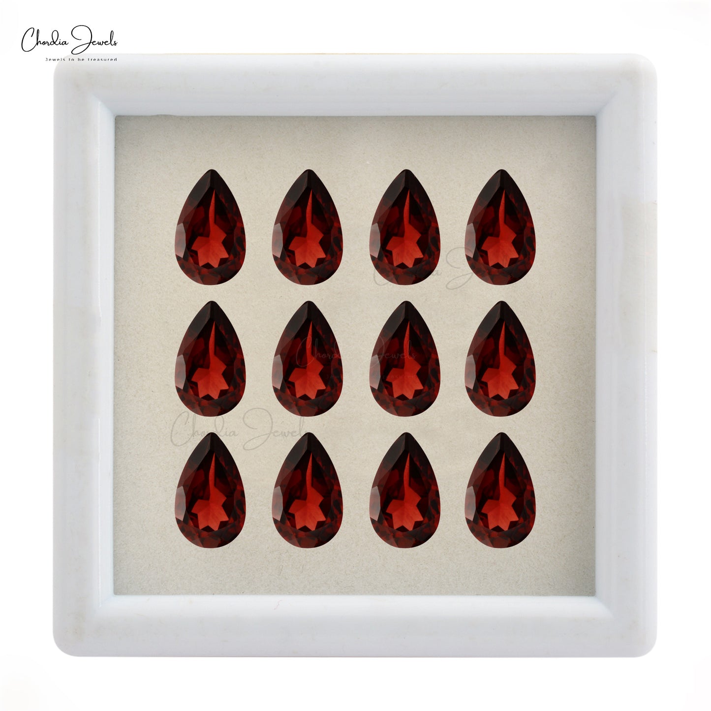 Genuine Garnet Pear Faceted AAA Grade for Jewelry Setting, 1 Piece