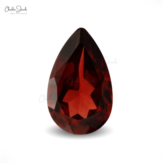 Faceted Garnet Pear Cut Semi Precious Loose Gemstone at Discount Price, 1 Piece