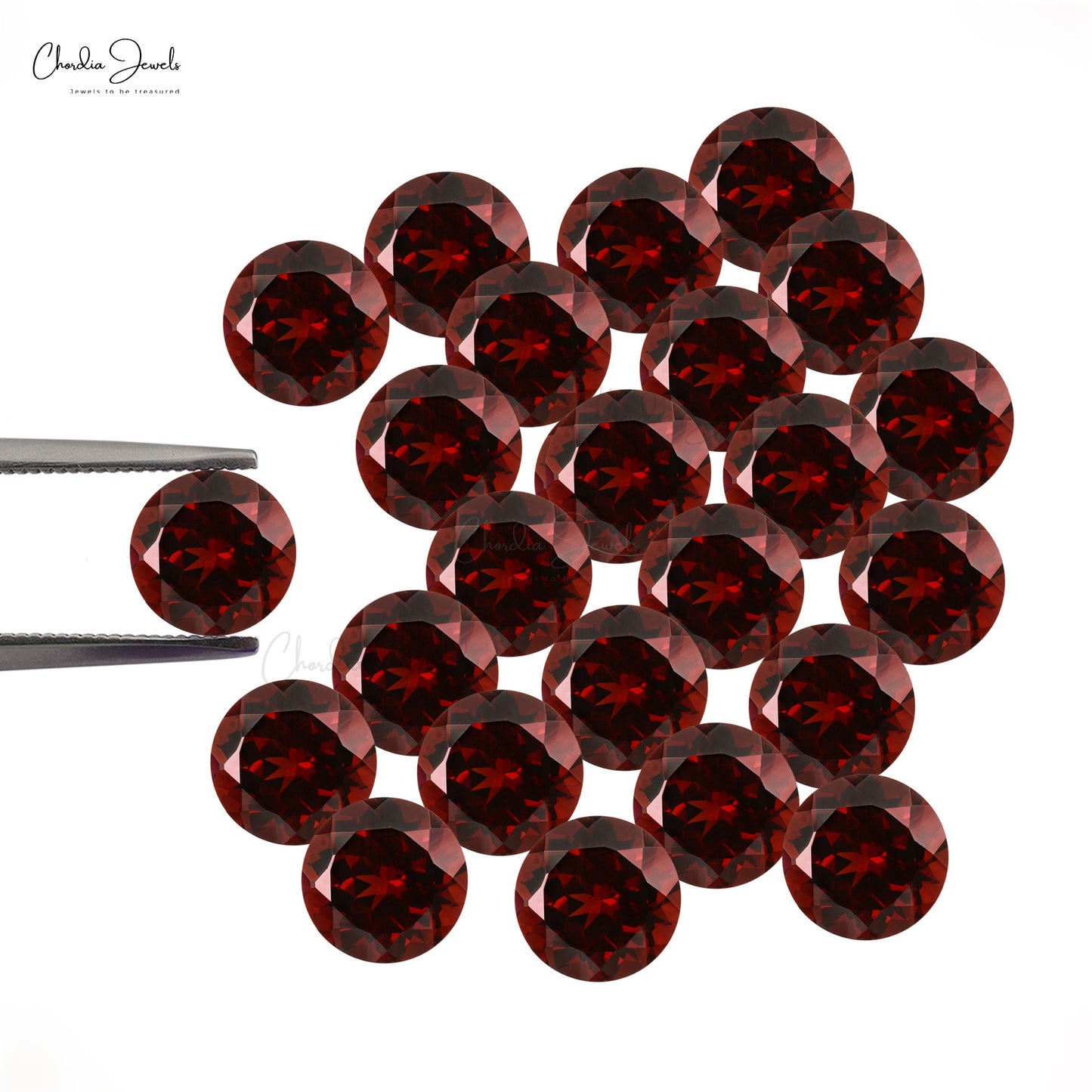 Flawless 3mm-3.50mm Round Cut Loose Garnet Gemstone for Pendant, 1 Piece