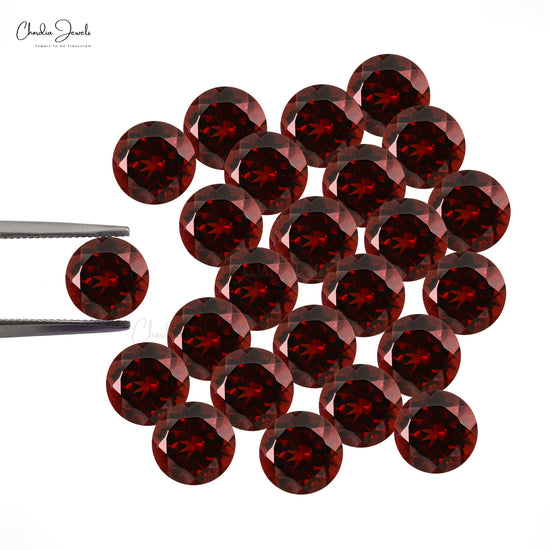 Load image into Gallery viewer, Flawless 3mm-3.50mm Round Cut Loose Garnet Gemstone for Pendant, 1 Piece
