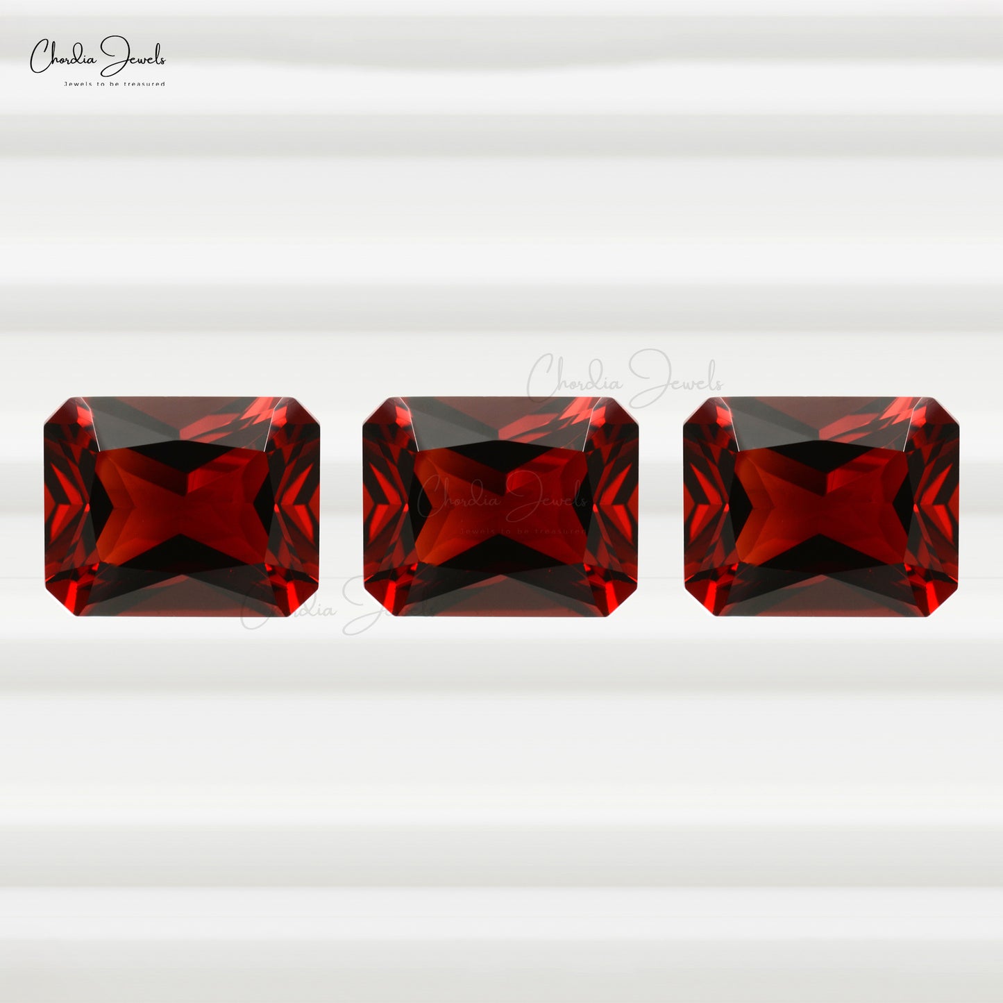 Load image into Gallery viewer, Natural Garnet Faceted Gemstone 8X6MM Emerald Cut at Discount Price, 1 Piece
