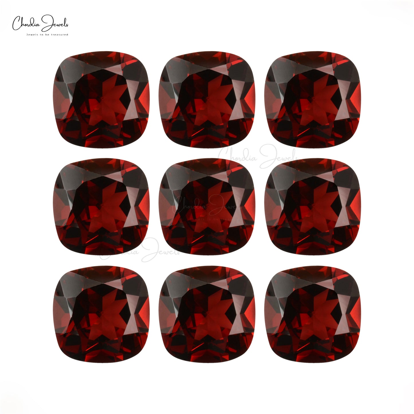 Semi Precious Gemstone 4MM Genuine Garnet Cut for Making Jewelry, 1 Piece