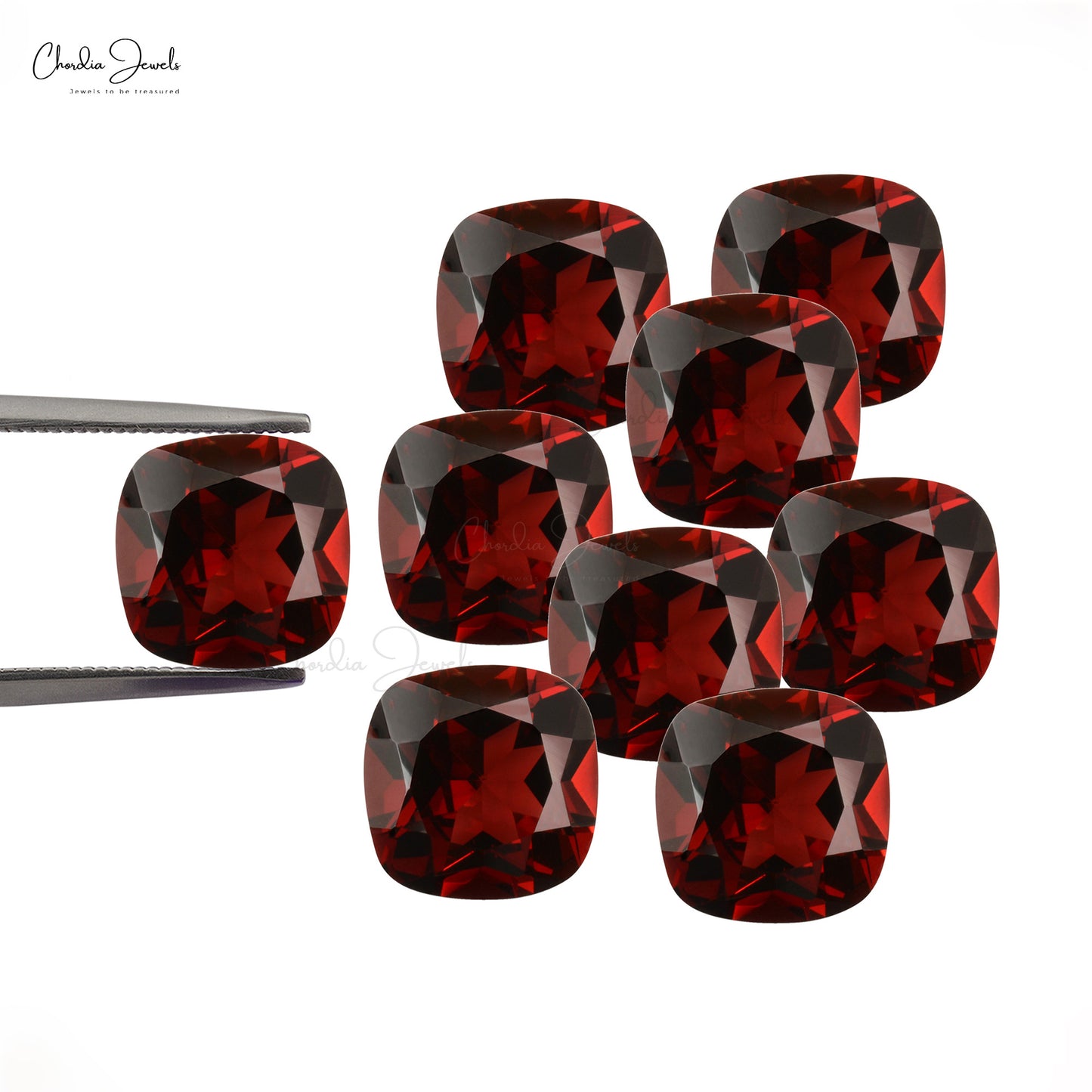 AAA Quality 9MM Cushion Faceted Semi Precious Mozambique Garnet Gemstone, 1 Piece