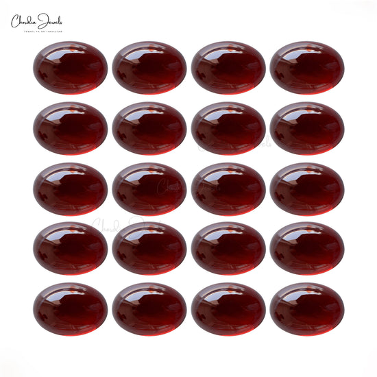 Load image into Gallery viewer, Fine Quality 4X5MM Mozambique Garnet Oval Cabochon Gemstone for Making Necklaces, 1 Piece
