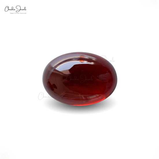 AAA Grade 0.95 Carat Oval Cabochon Semi Precious Garnet Gemstone for Jewelry Setting, 1 Piece