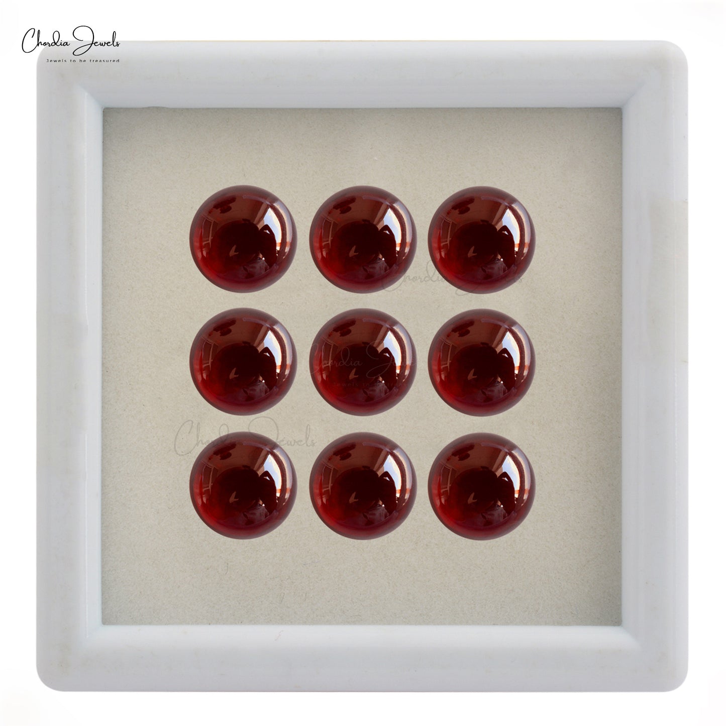 Garnet Round Cabochon 4MM-4.50MM Genuine AAA Quality Loose Gemstone, 1 Piece