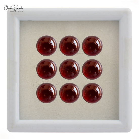 Load image into Gallery viewer, Garnet Round Cabochon 4MM-4.50MM Genuine AAA Quality Loose Gemstone, 1 Piece
