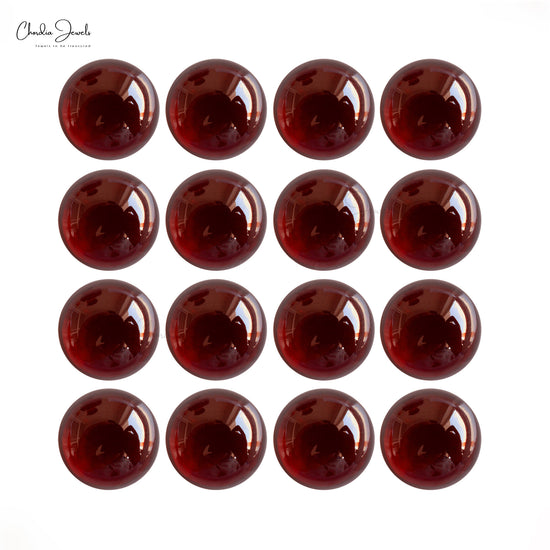 Load image into Gallery viewer, AAA Natural Garnet Round Cabochon 6 MM-6.50 MM Loose Gemstone for Making Jewelry, 1 Piece
