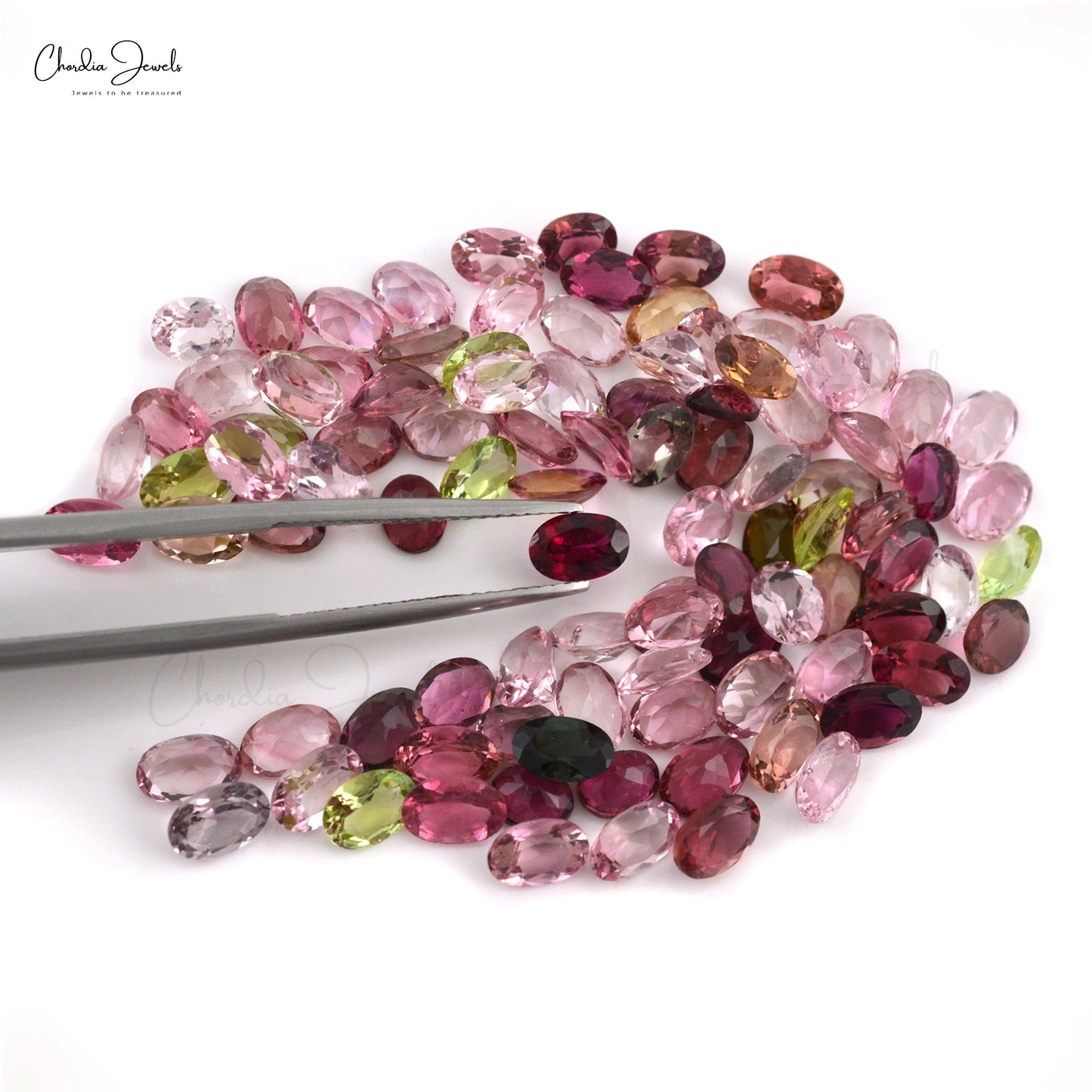 7x5mm All Color Multi Tourmaline Oval Cut Wholesale Lot, 1 Piece