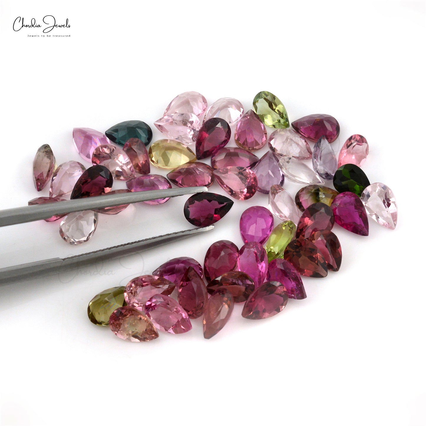 Genuine Multi Tourmaline Calibrated 6x4mm Pear Cut,1 Piece