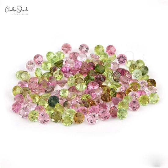 4mm Fine Quality Tourmaline Round Faceted Cut, 1 Piece