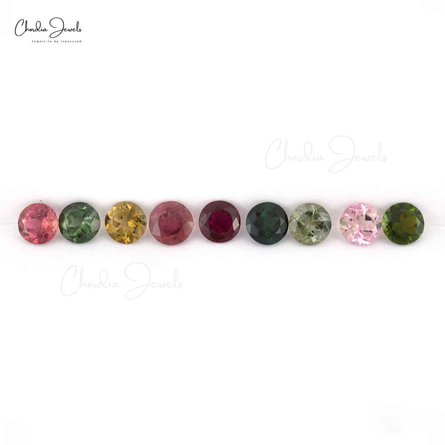 Load image into Gallery viewer, 1 Carat Size Top Grade Multi Tourmaline Round Cut For Earrings, 1 Piece
