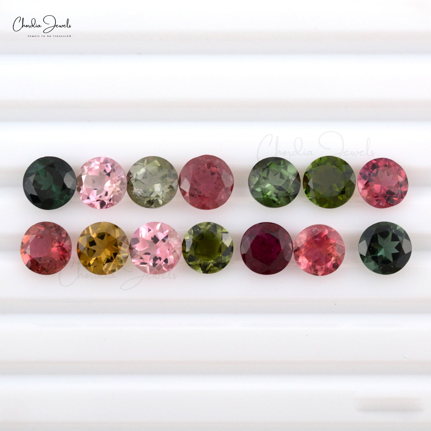 Load image into Gallery viewer, 8mm AAA Grade Multi Tourmaline Round Cut For Pendant, 1 Piece
