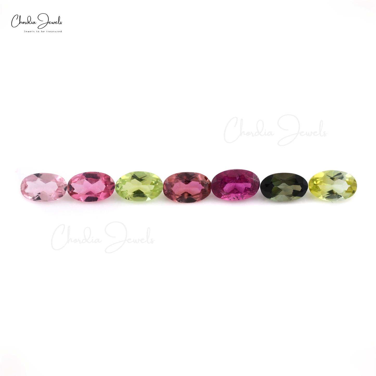 100% Natural Multi Tourmaline 5x3mm Oval Cut For Gemstone Jewelry, 1 Piece