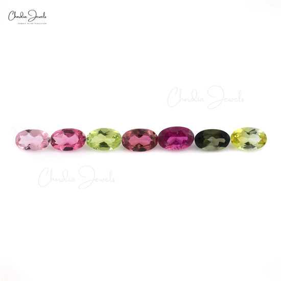 100% Natural Multi Tourmaline 5x3mm Oval Cut For Gemstone Jewelry, 1 Piece
