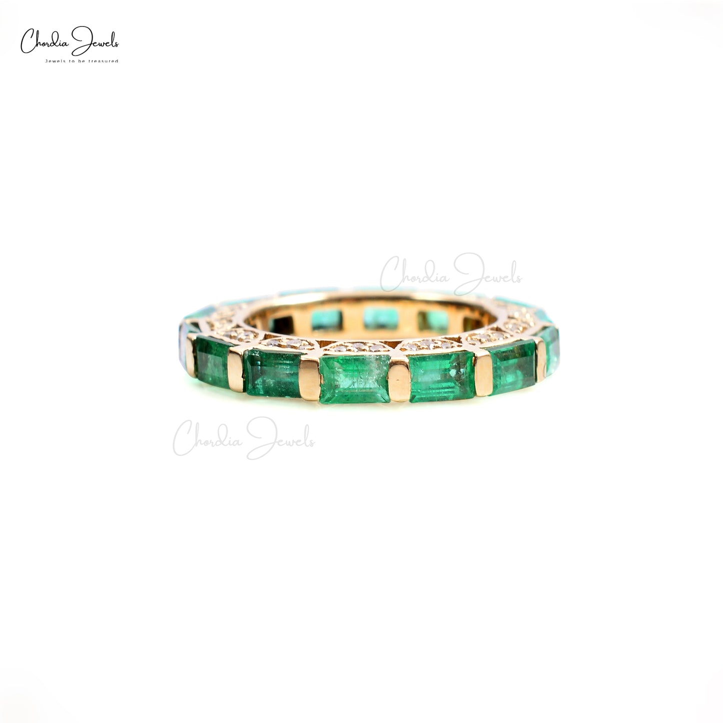 Load image into Gallery viewer, Emerald Eternity Ring
