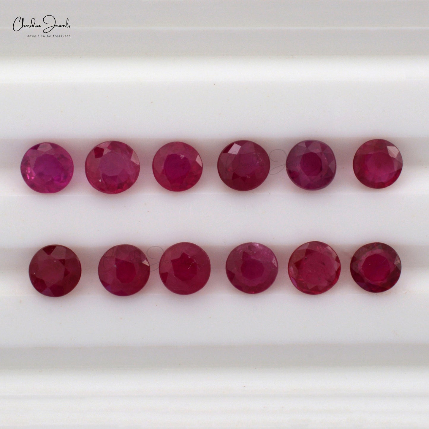 Precious Gemstone 2.60 mm - 2.90 mm Round Brilliant Cut Ruby For Jewelry, 1 Piece