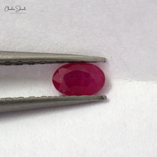 Super Fine Ruby 5x4mm Oval Cut Loose Precious Gemstone, 1 Piece
