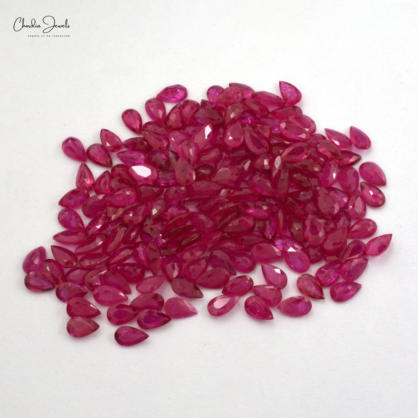 July Birthstone 5x4mm Pear Cut Fine Quality Ruby Loose Gemstone, 1 Piece