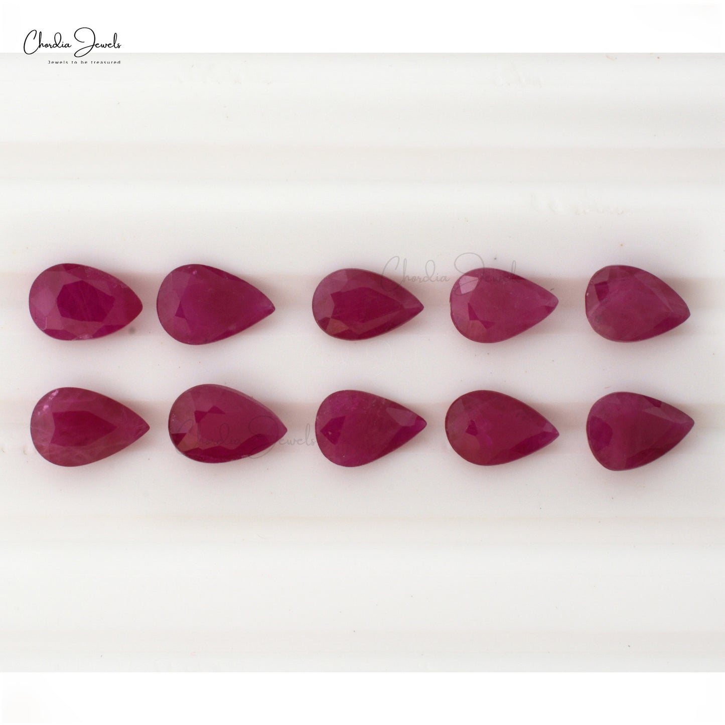 7x5mm Top Quality Ruby Pear Cut Faceted Gemstone Wholesale Price, 1 Piece
