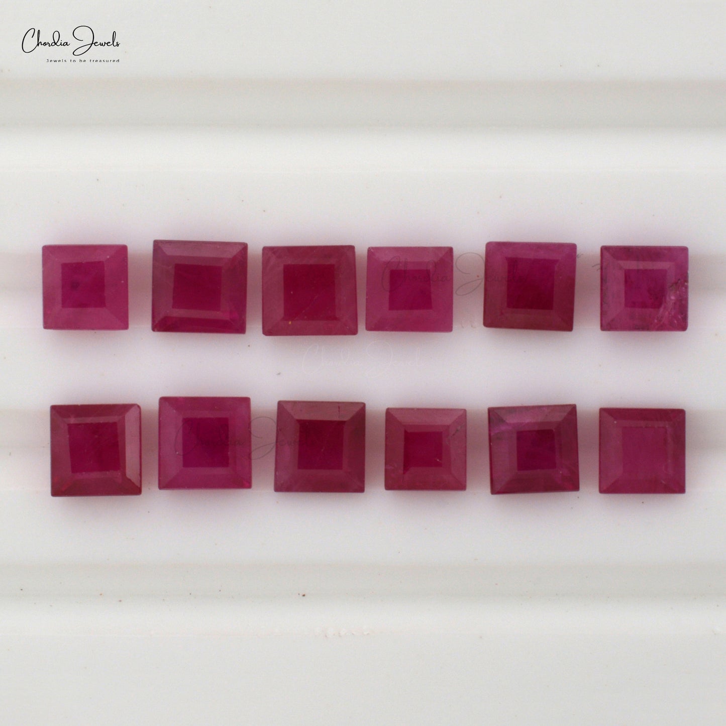 Top Grade Ruby Square Cut Loose Fine Gemstone 2mm -2.5mm, 1 Piece