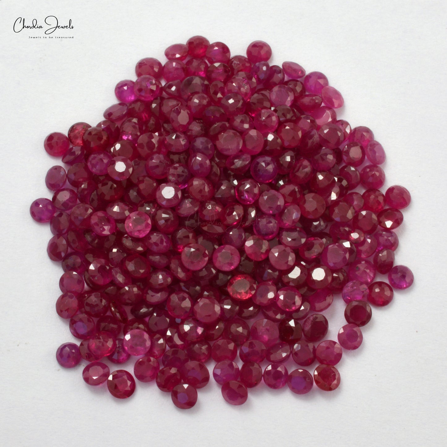 High Quality Genuine Ruby Faceted Round 2 MM - 2.50 MM, 1 Piece