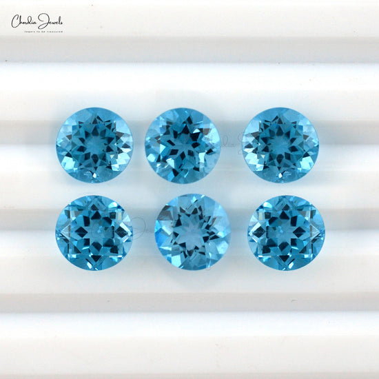 Brilliant Round Cut Blue Topaz 4MM-4.50MM AAA Quality Gemstone, 1 Piece