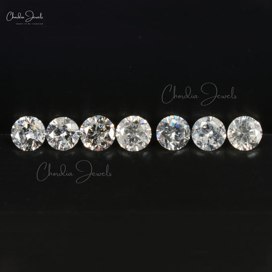 White Diamond I1-I2 / G-H Round Brilliant Cut 1.90 MM Precious Gemstone, 1 Piece