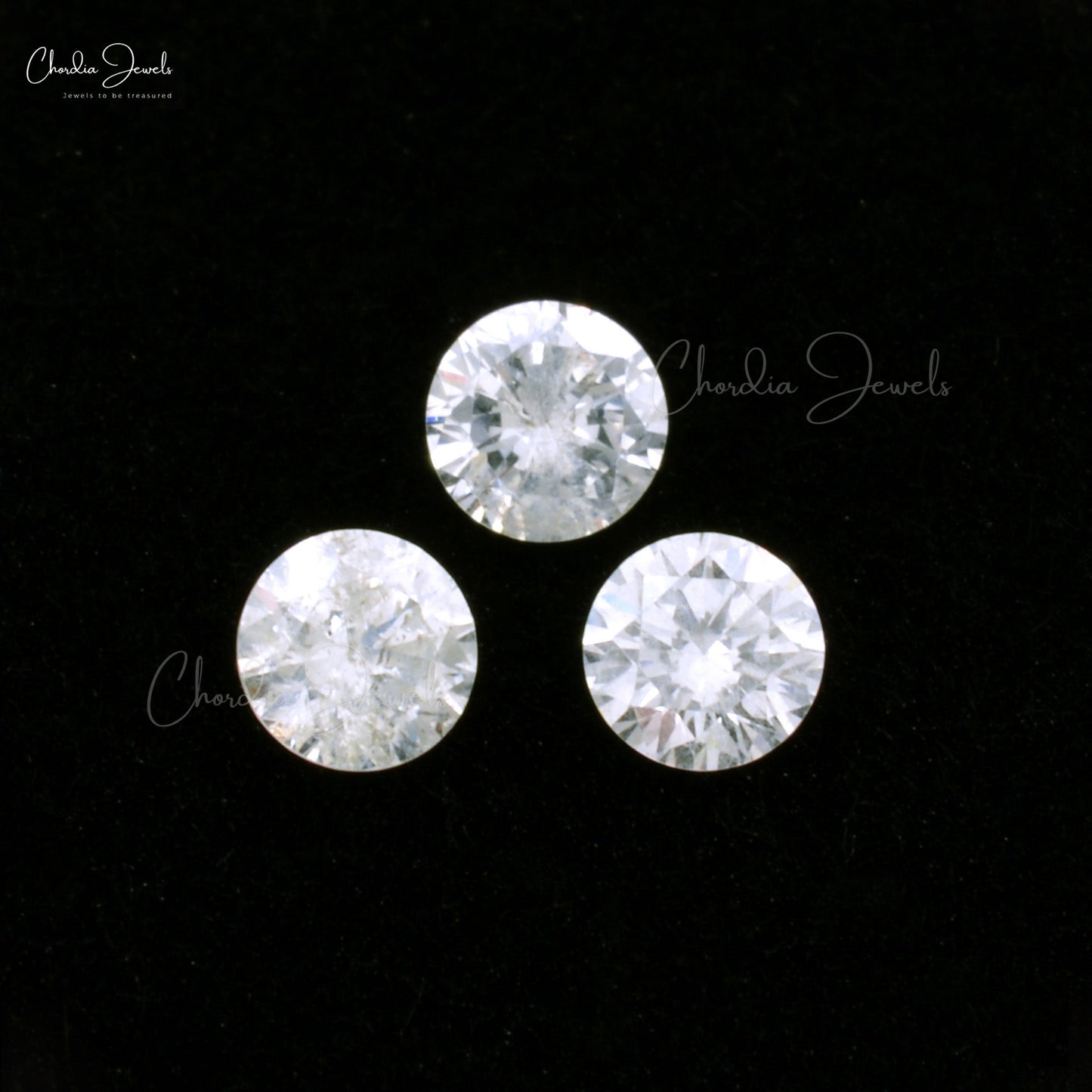 White Diamond 2.20 MM Round Brilliant Cut I1-I2 / G-H Precious Gemstone, 1 Piece