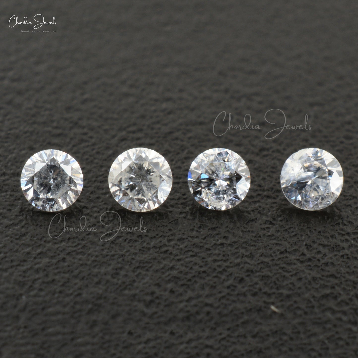 White Diamond I1-I2 / G-H Round Brilliant Cut 2.50 MM Precious Gemstone, 1 Piece