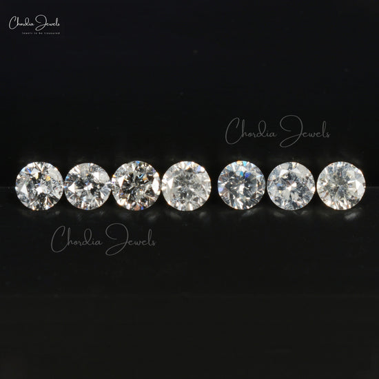 White Diamond I1-I2 / G-H Round Excellent Cut 2.90 MM Loose Gemstone, 1 Piece