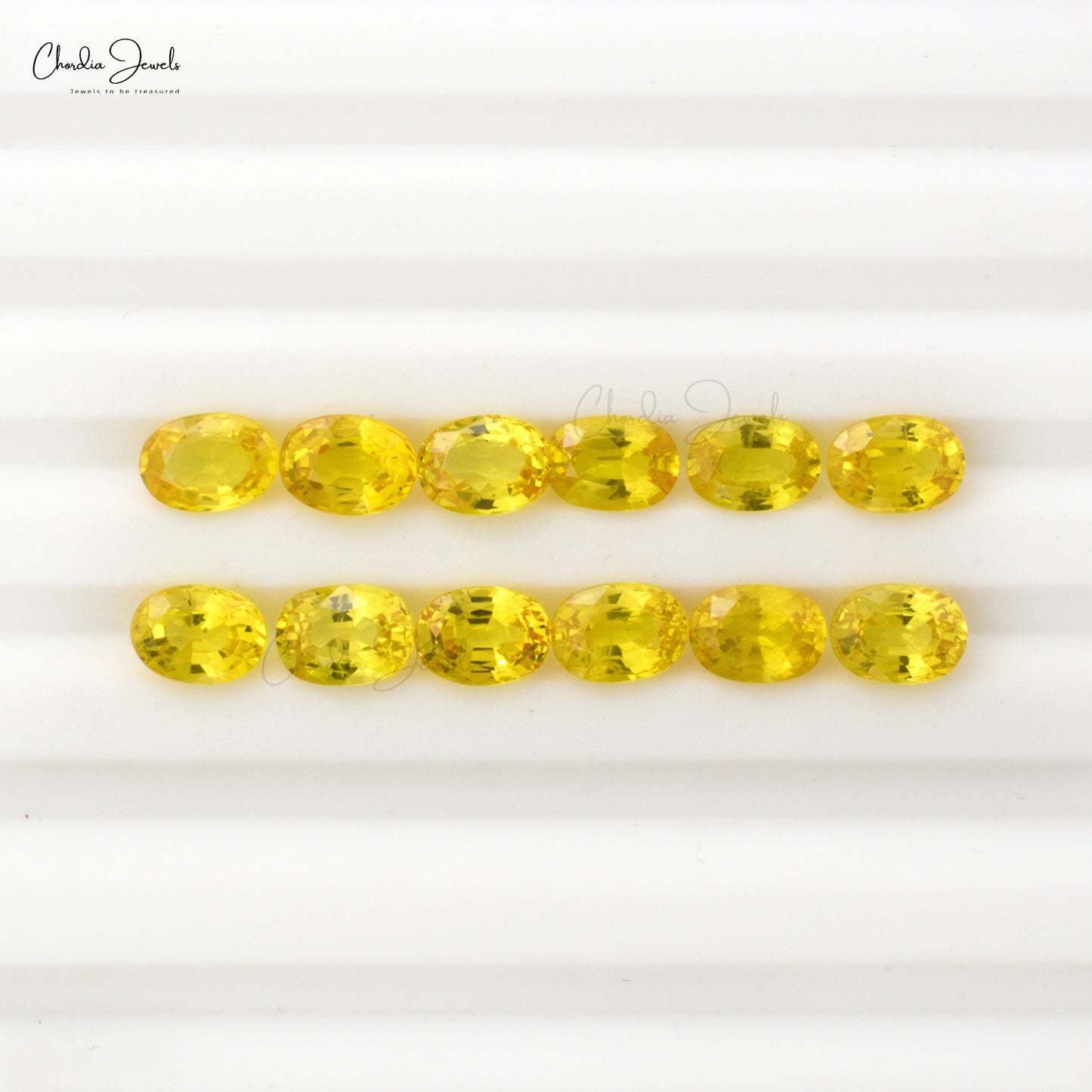 Genuine Yellow Sapphire Loose Gemstones 5x3mm Oval-Cut. Weight: 0.27 Carats, Stone Cut: Excellent, Precious Gemstones from Chordia Jewels