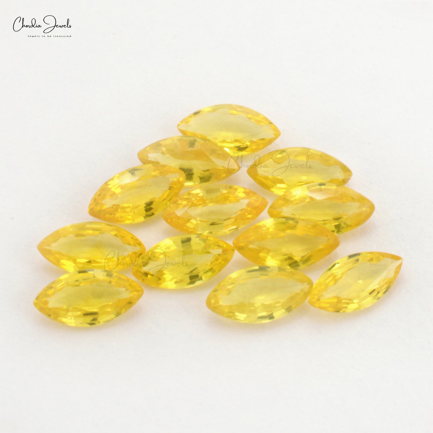 Top Quality Oval-Shape Natural Yellow Sapphire Stones. Stone Size: 6x4 mm, Stone Cut: Excellent, Stone Weight: 0.58 Carats from Chordia jewels 