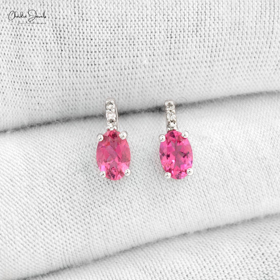 Tourmaline Diamond Accented Earrings