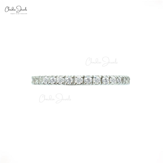 White Diamond Half Eternity Ring 