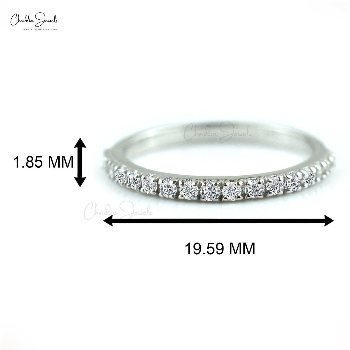 0.23 carat VS1/GH Quality White Diamond Wedding Band For Her