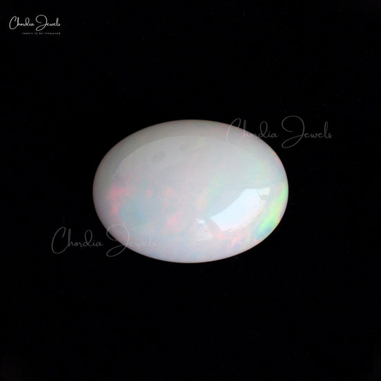15.62 Carats AAA Natural Welo Fire Ethiopian Opal Smooth Oval Cabochon Loose Gemstone