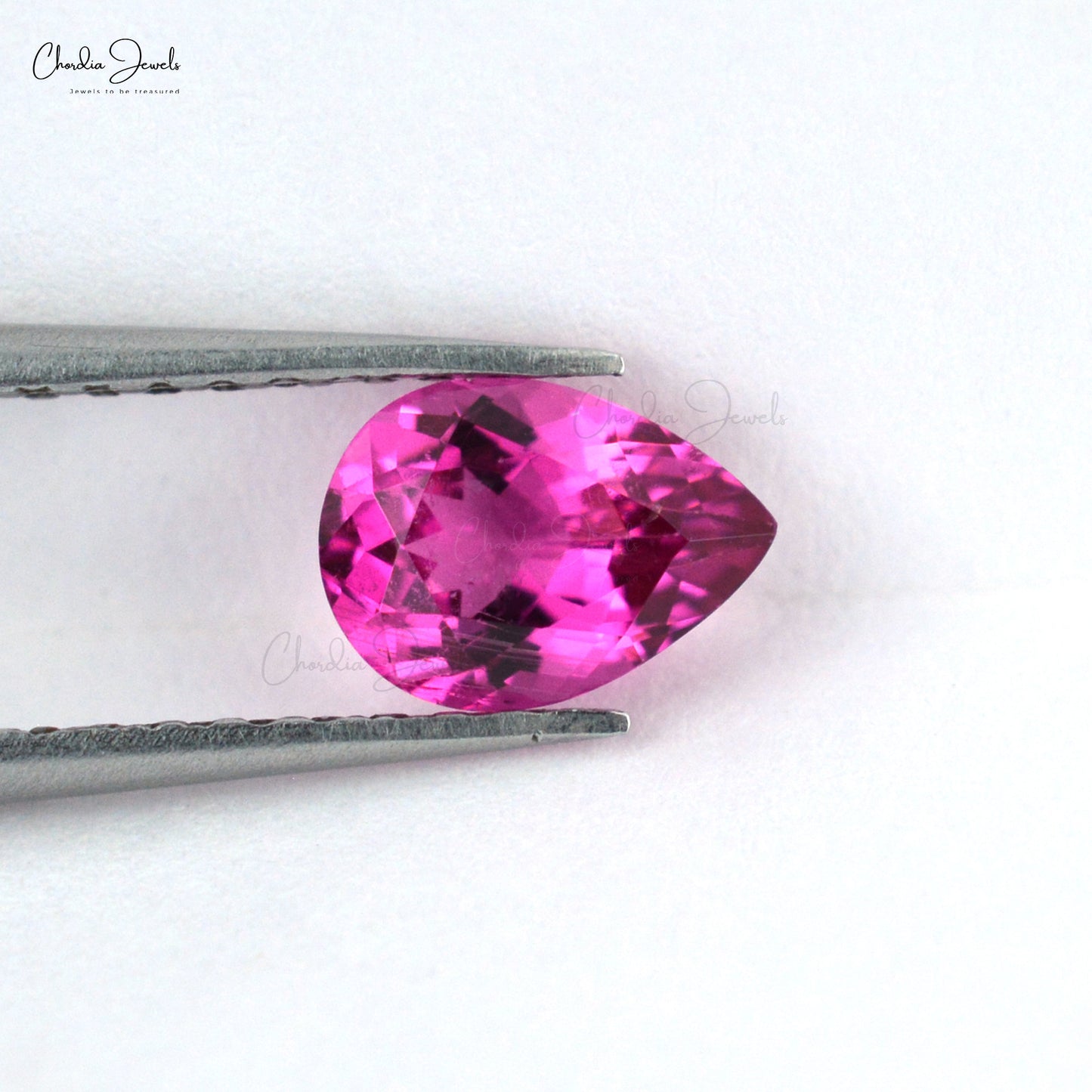 AAA Grade 8X6MM Pear Cut Pink Tourmaline Loose Gemstone for Sale, 1 Piece