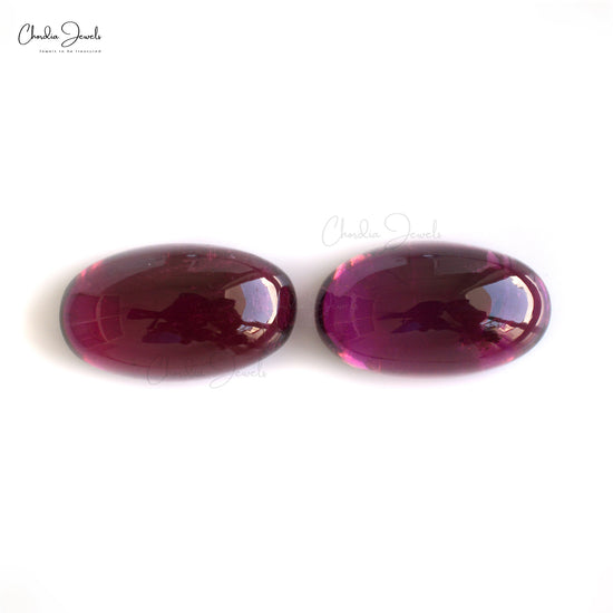 12X7X5MM Oval Cabochon Rubellite Tourmaline Gemstone Wholesaler from India, 2 Piece