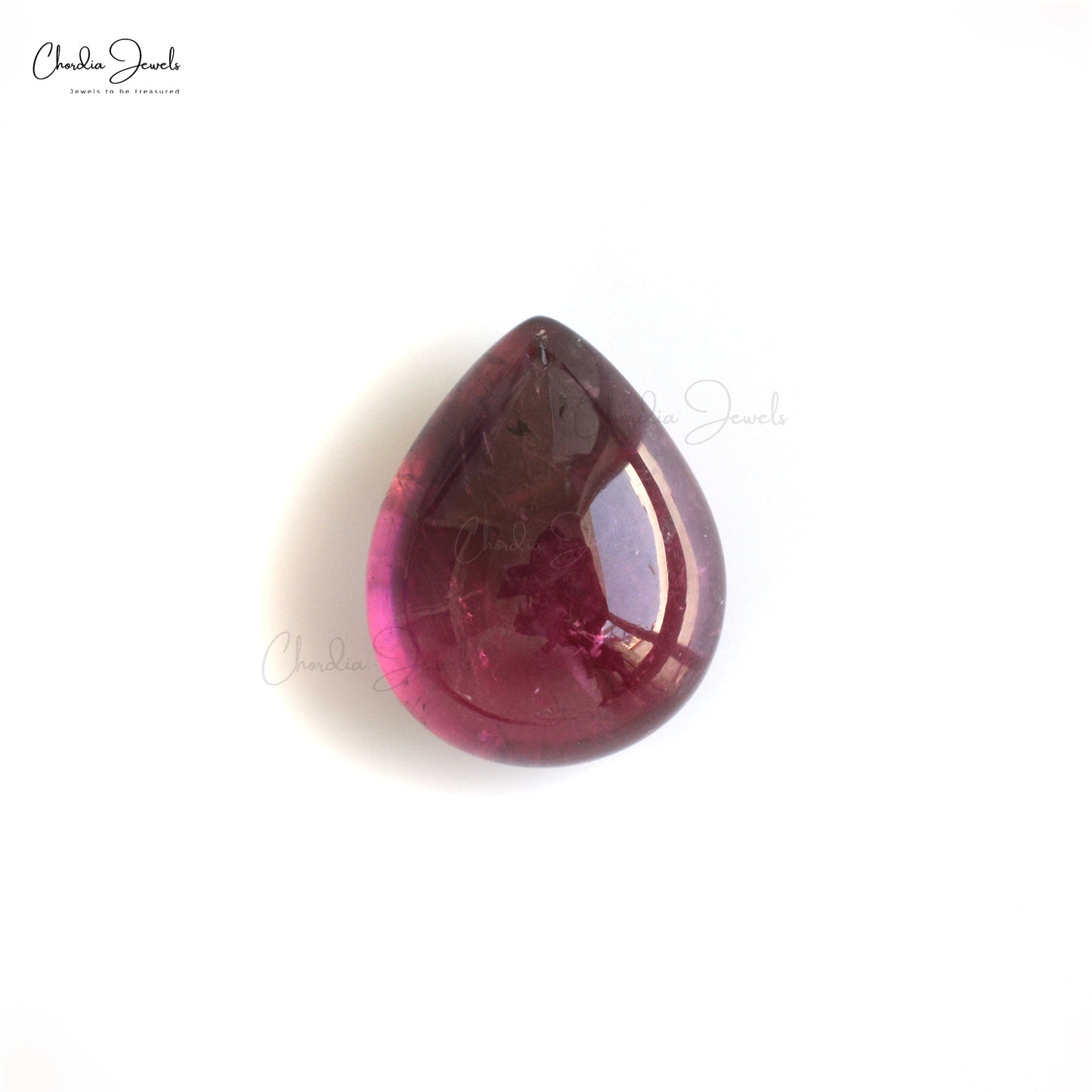 Genuine Pink Tourmaline Pear Cabochon 3.75 Carat Gemstone for Making Jewelry, 1 Piece