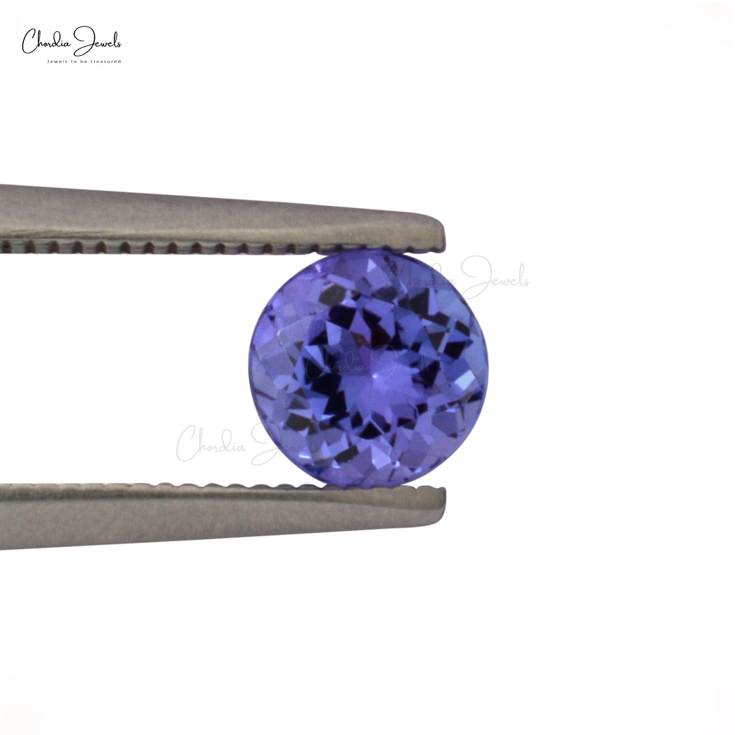 3.4 Carats Tanzanite Round Cut Faceted Semi Precious Gemstone, 2 Piece