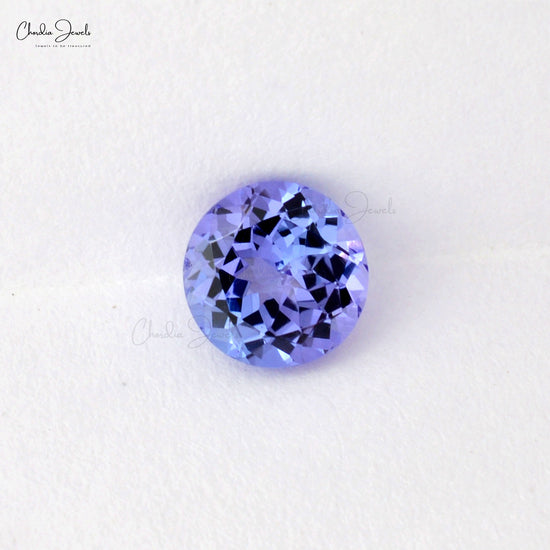 2.81 Carats Tanzanite 7X7MM Round Brilliant Cut Pair For Making Jewelry, 1 Piece