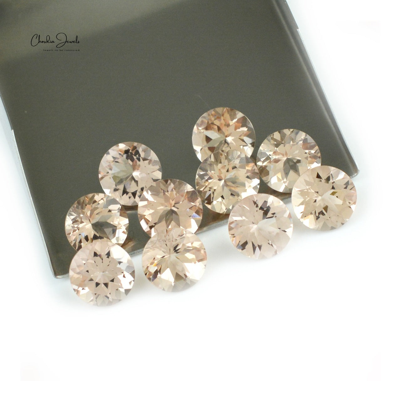 Natural Morganite Cushion Cut 9mm Faceted Loose Gemstone at Discount Price, 1 Piece